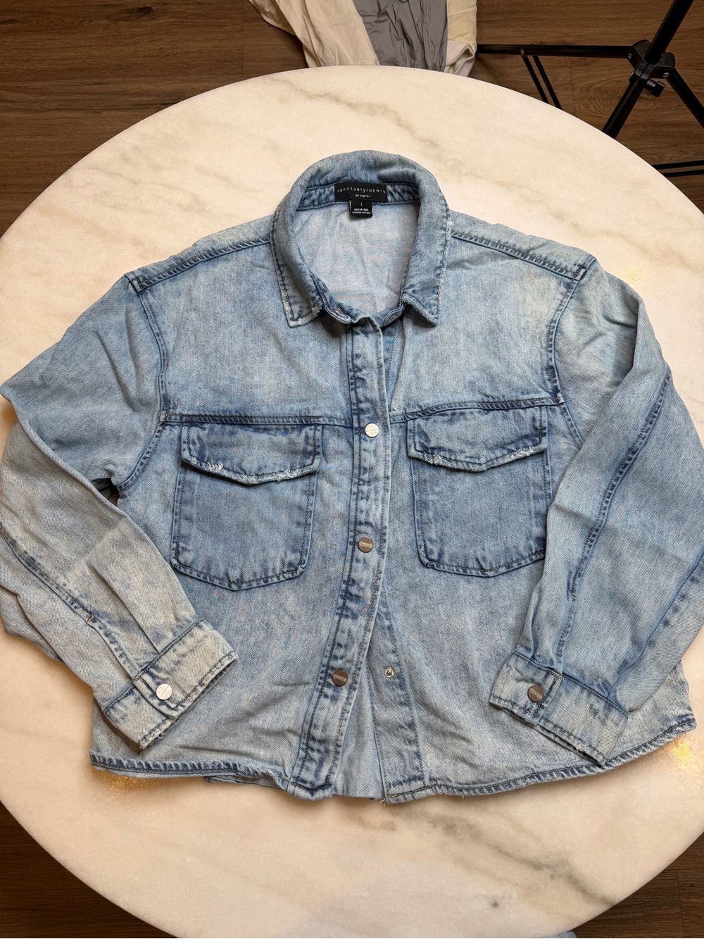 Sanctuary Blue Jeans Shirt / Jacket Women’s Size Large